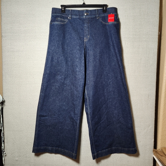 SPANX Denim - SPANX Wide Leg Jeans Womens Plus 3XT Indego Blue Pull On